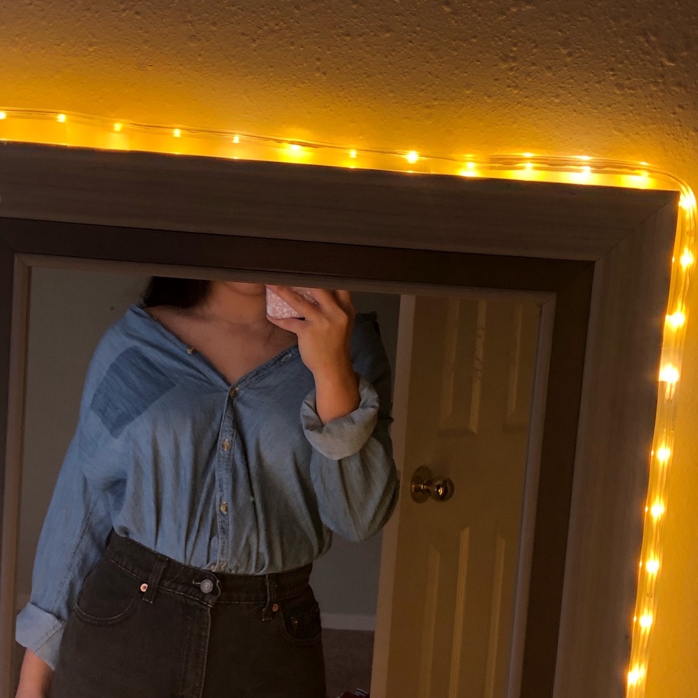 Hollister Denim Button-Down Shirt